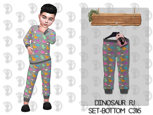 Dinosaur Pajama Set Bottom by turksimmer from TSR