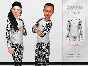 Disney Pajama for Child 01 Top Sims 4 CC