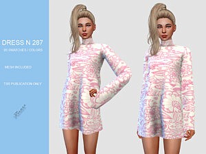 Dress N 287 Sims 4 CC