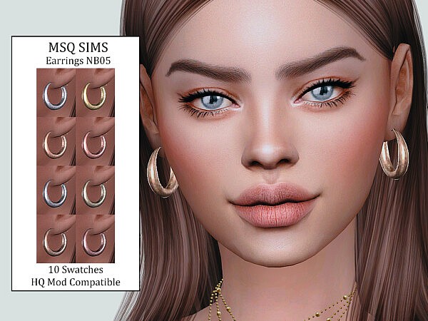 Earrings NB05 from MSQ Sims