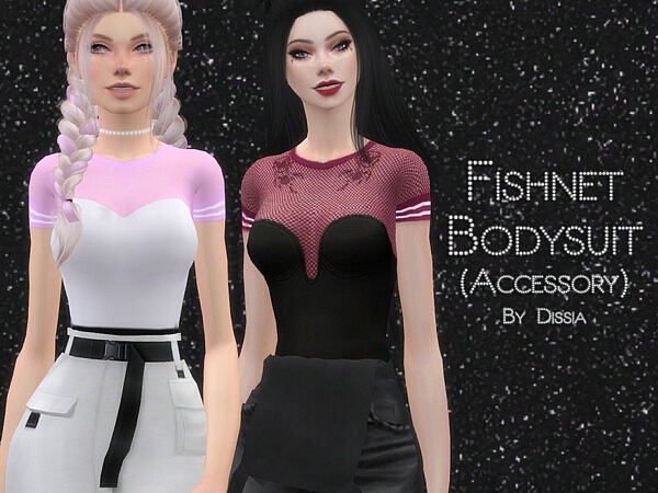 Fishnet Bodysuit Accessory sims 4 cc