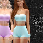 Fishnet Sport Top sims 4 cc
