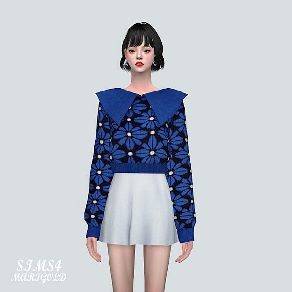 Flower Big Sweater from SIMS4 Marigold