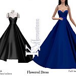 Flowered Dress Sims 4 CC