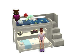 Functional Toddler Bunk Bed Sims 4 CC