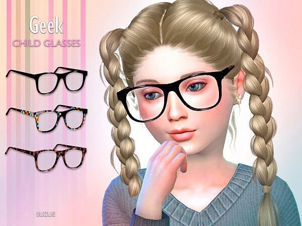 Geek Child Glasses Sims 4 CC