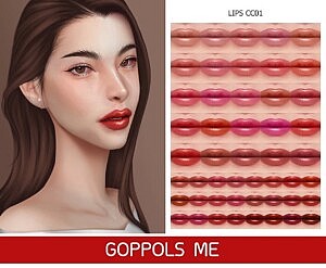 Gold Lips Sims 4 CC