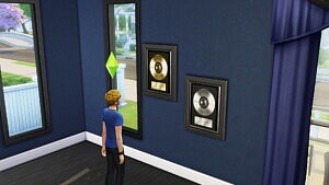 Gold and Platinum Records Set Wall Hangings Sims 4