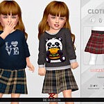 Grid Skirt for Toddler 01 sims 4 cc