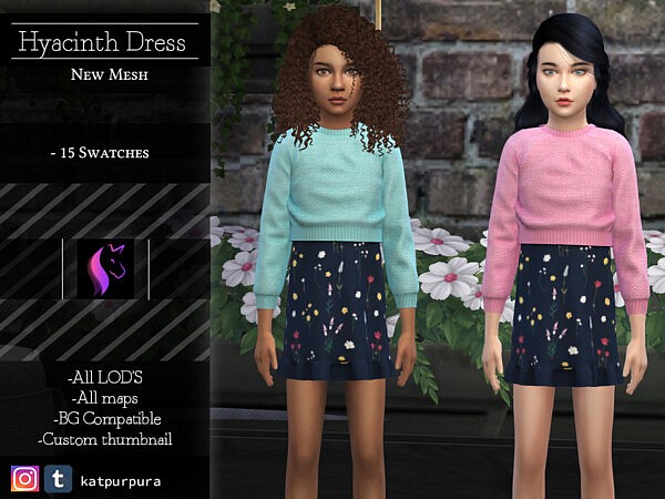 Hyacinth Dress sims 4 cc