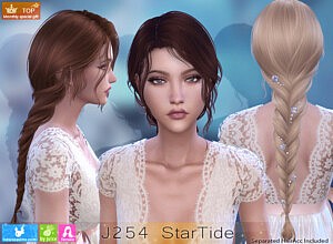 J254 Star Tide Hair sims 4 cc