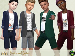 Jacket and Shorts Outfit sims 4 cc