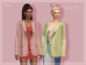 Jacket with a top sims 4 cc