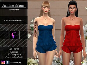 Jasmine Pajama Sims 4 CC