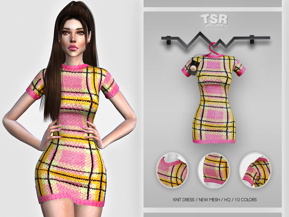 Knit Dress by busratr from TSR • Sims 4 Downloads