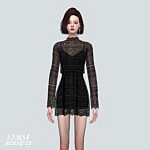 Lace Mini Dress V2 sims 4 cc