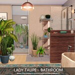 Lady Taupe Bathroom sims 4 cc