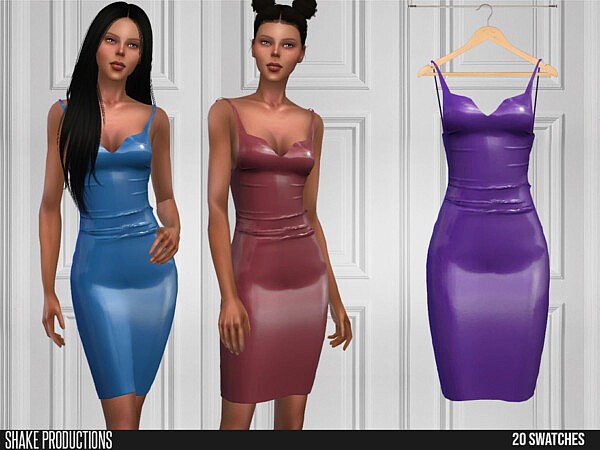 621 Latex Dress by ShakeProductions from TSR