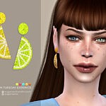 Lemon Tuesday earrings sims 4 cc