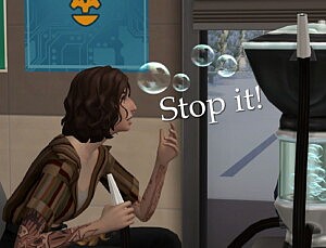 Less Bubble Blower Coughing sims 4 cc