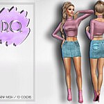 Lilac Skirt 52 sims 4 cc