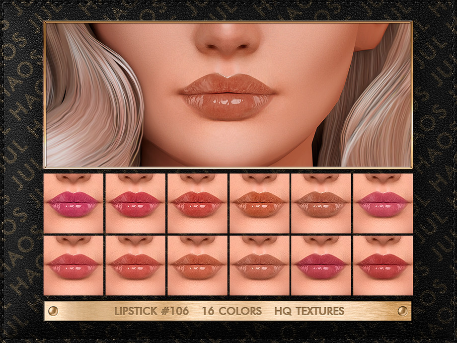 Sims 4 Colorful Lipstick Cc