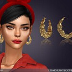 Lisia Chunky Hoop Earrings Sims 4 CC
