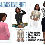 Long Sleeved Dress Sims 4 CC