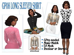 Long Sleeved Dress Sims 4 CC