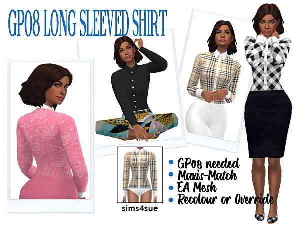 Long Sleeved Dress Sims 4 CC