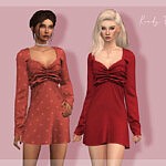 Long Sleeves Dress Sims 4 CC