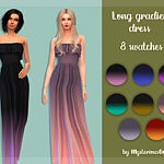 Long gradient dress by MysteriousOo