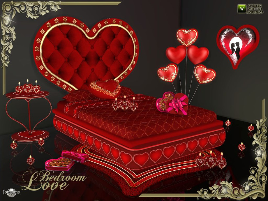 Love Decorations Bedroom By Jomsims From Tsr • Sims 4 Downloads