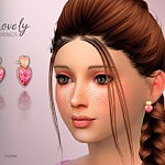 Lovely Kids Earrings Sims 4 CC
