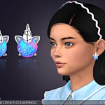 Magic Unicorn Stud Earrings For Kids