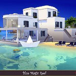 Magic blue reef house sims 4 cc