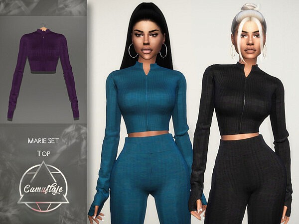 Marie Set Top by Camuflaje from TSR • Sims 4 Downloads