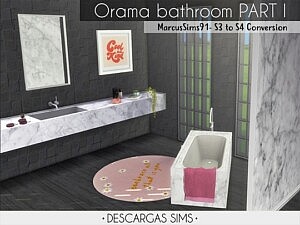 Orama bathroom Sims 4 Cc