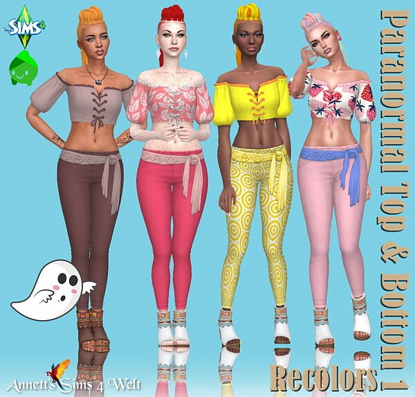 Paranormal Top and Bottom from Annett`s Sims 4 Welt