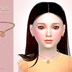 Peach Child Necklace by Suzue