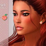 Peach Earrings by Suzue