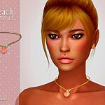 Peach Necklace by Suzue