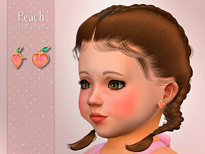 Peach Earrings T by Suzue