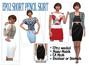 Pencil Skirt sims 4 cc