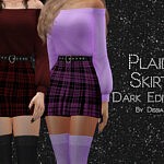 Plaid Skirt Dark Edition Sims 4 CC