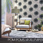 Pom Poms Wallpaper Sims 4 CC