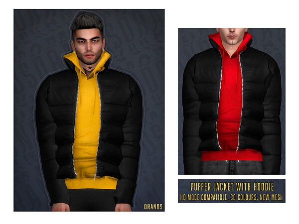 Puffer Jacket With Sweater by OranosTR from TSR