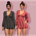 Ruffled Dress Sims 4 CC