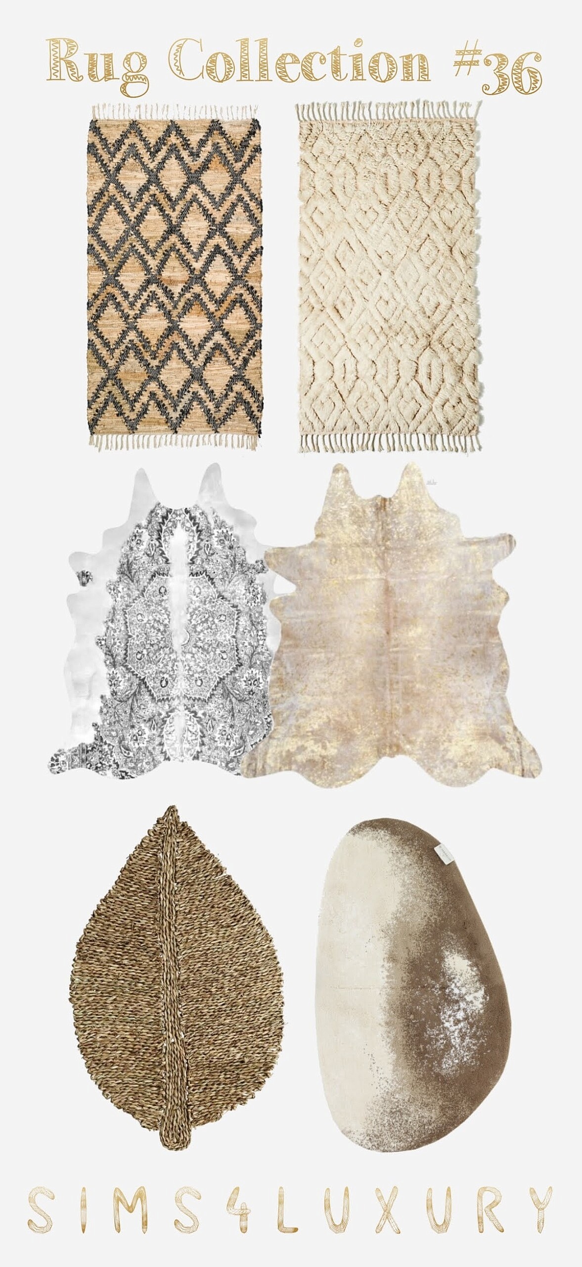 Rug Collection 36 from Sims4Luxury • Sims 4 Downloads