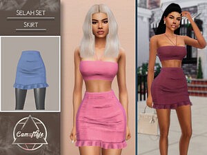 Selah Set Skirt Sims 4 CC